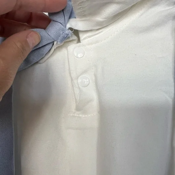 Stylish White and Blue Toddler Outfit sz 12/18M EUC - Picture 2 of 7